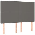 vidaXL Sommier à lattes de lit avec matelas Gris 140x200 cm Similicuir