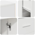 vidaXL Bureau d'angle blanc 102x88x75 cm en bois reconstitué