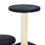 vidaXL Arbre à chat avec griffoirs en sisal 60cm Bleu foncé