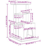 vidaXL Arbre à chat avec griffoirs en sisal gris foncé 83 5 cm