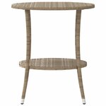 vidaXL Chaises inclinables de jardin lot de 2 avec table beige rotin