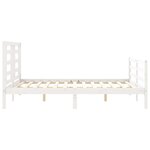 vidaXL Cadre de lit sans matelas blanc 160x200 cm bois massif
