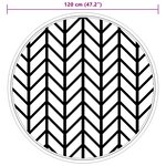 vidaXL Tapis d'extérieur gris Ø120 cm PP