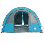 vidaXL Tente de camping tunnel 4 personnes bleu imperméable