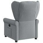 vidaXL Fauteuil inclinable électrique Gris clair Tissu