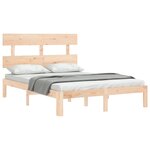 vidaXL Cadre de lit sans matelas 140x200 cm bois massif de pin