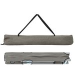 vidaXL Lit de Camping Pliant Gris Aluminium Grand Pliable