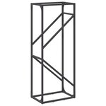 vidaXL Portant de bois chauffage noir 40x25x100 cm