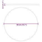 vidaXL Dessus de table Crème Ø40x2 5 cm Marbre