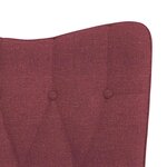 vidaXL Chaise de relaxation avec tabouret Rouge bordeaux Tissu