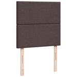 vidaXL Sommier à lattes de lit avec matelas Marron foncé 100x200 cm