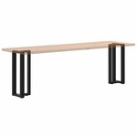vidaXL Pieds de table console en T 2 pièces noir 25 x 28 x (72-73) cm acier