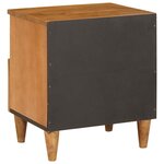 vidaXL Table de chevet avec tiroir 2 Pièces Marron clair 40 x 33 x 46 cm