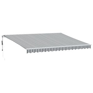 vidaXL Auvent rétractable automatique anthracite et blanc 450x350 cm