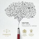 Stylo plume vector pointe moyenne bleu parker