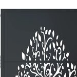 vidaXL Portail de jardin anthracite 105x155cm acier conception d'arbre
