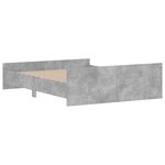 vidaXL Cadre de lit tête de lit et pied de lit gris béton 140x200 cm