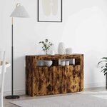 vidaXL Buffet Chêne fumé 116 x 30 x 75 cm Bois d'ingénierie