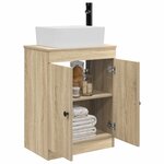vidaXL Meuble de salle de bain avec évier Chêne Sonoma 54 x 35 x 83 cm