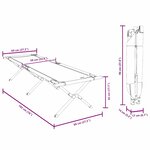 vidaXL Lit de camping pliant 2 Pièces Motif de feuille Tissu Oxford