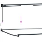 vidaXL Auvent rétractable Crème 4 x 2 m 100  Polyester et Aluminium