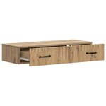 vidaXL Table d'appoint murale Chêne artisanal 87 5 x 34 5 x 17 cm