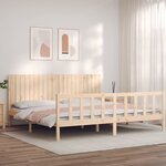 vidaXL Cadre de lit sans matelas 200x200 cm bois massif de pin