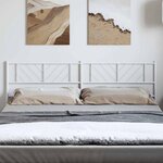 vidaXL Tête de lit métal blanc 180 cm