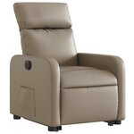 vidaXL Fauteuil inclinable électrique cappuccino similicuir