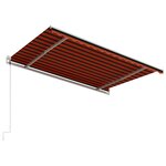 vidaXL Auvent rétractable automatique 400x300 cm Orange et marron