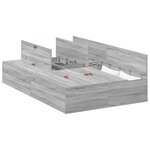 vidaXL Cadre de lit avec rangement Gris Sonoma 120 x 190 cm