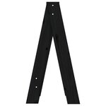 vidaXL Tabourets lot de 2 noir 40x40x75 cm bois massif de pin