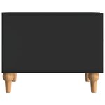 vidaXL Table basse avec tiroir Noir 49 x 50 x 40 cm Bois d'ingénierie