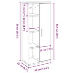 vidaXL Meuble de salle de bain avec porte-rouleau chêne sonoma