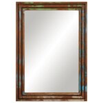 vidaXL Miroir salle de bain 50x70 cm bois massif d'acacia et verre