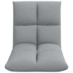 vidaXL Fauteuil de sol ajustable Gris clair Tissu