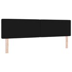 vidaXL Tête de Lit LED Bouton en Cristal Capitonnée Noire 90 cm Velours