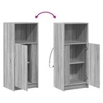 vidaXL Buffet avec LED sonoma gris 42 5x34x100 cm bois d'ingénierie