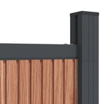 vidaXL Panneau de clôture marron 699x186 cm WPC