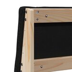 vidaXL Tête de lit capitonnée Noir 120 cm Pin massif