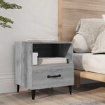 vidaXL Tables de chevet 2 Pièces Sonoma gris Bois d'ingénierie