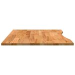 vidaXL Dessus de bureau marron clair bois chêne massif rectangulaire