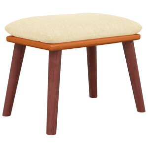 vidaXL Repose-pied Crème 45x29 5x35 cm Tissu et similicuir