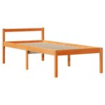 vidaXL Cadre de lit avec tête de lit sans matelas cire marron 75x190cm