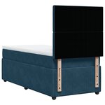 vidaXL Sommier à lattes de lit avec matelas Bleu foncé 90x200 cm