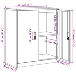 vidaXL Armoire de rangement Jaune moutarde 80 x 40 x 90 cm Acier