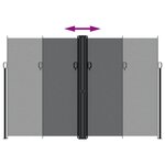 vidaXL Auvent latéral rétractable noir 220x1000 cm