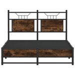 vidaXL Cadre de lit sans matelas chêne fumé 120x190 cm bois ingénierie