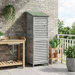 vidaXL Abri de jardin Gris 59 x 56 x 176 cm Bois de Sapin Massif