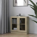 vidaXL Armoire à vitrine Chêne sonoma 82 5x30 5x80cm Bois d'ingénierie